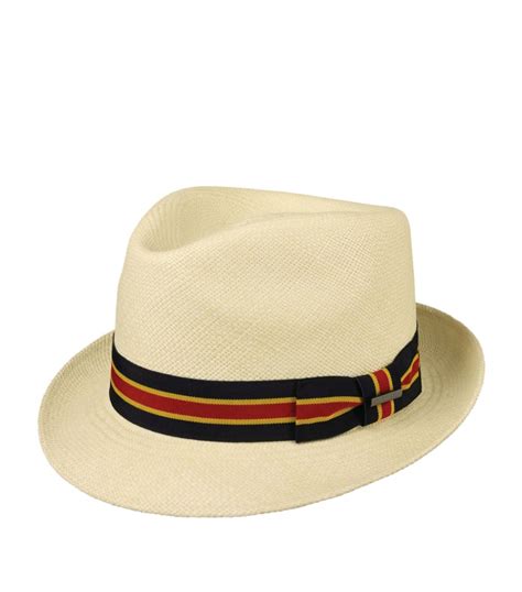 Mens Stetson Beige Linneton Trilby Panama Hat Harrods Uk