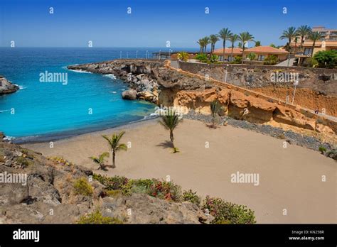 Beach Playa Paraiso Costa Adeje In Tenerife At Canary Islands Stock