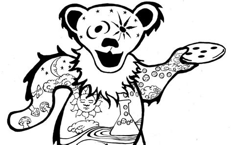 In case you don\'t find what you are looking for, use the top search bar to search again! Grateful Dead Bears Coloring Pages | Top Free Printable ...