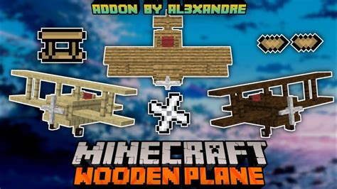 Mod For Survival Mcpe Craftable Wooden Plane Addon Best Addon For