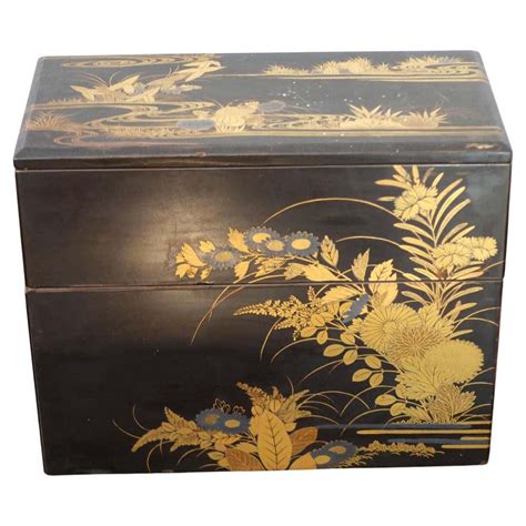 Delightful Japanese Black Lacquered Gourd Form Box At 1stdibs Gourd Box