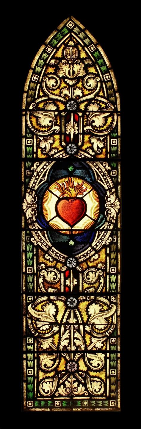 Gothic Stained Glass Window From Around The Turn Of The Century Made By Fx Zettler Of Munich