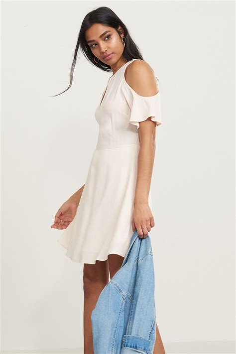 Perfect For Hair Flips Cold Shoulder Fit And Flare Dress