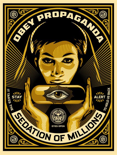 The Blot Says Obey Giant Sedation Pill Screen Print By Shepard Fairey