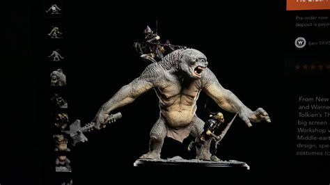 Epic 16 Weta Lotr Cave Troll Statue Preview Youtube