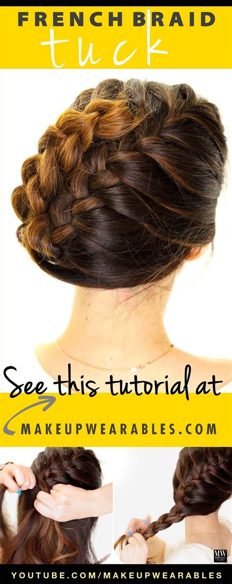 Simply pull hair into a low ponytail and secure with an elastic band. How to French Braid Tuck Your Hair in 5-Minutes ...