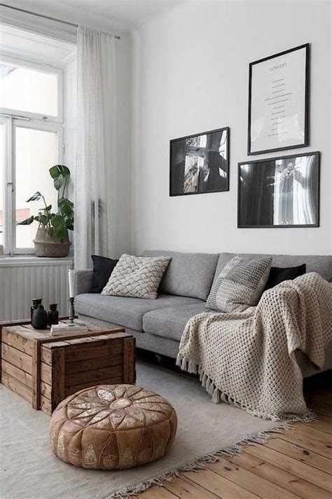 Modern Farmhouse Decor Ideas Cozy Scandinavian Living Room With Gray