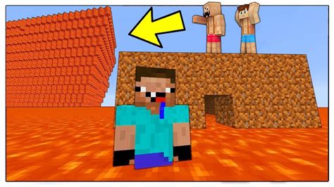 Noob Contro Onda Gigante Di Lava Minecraft Ita Youtube