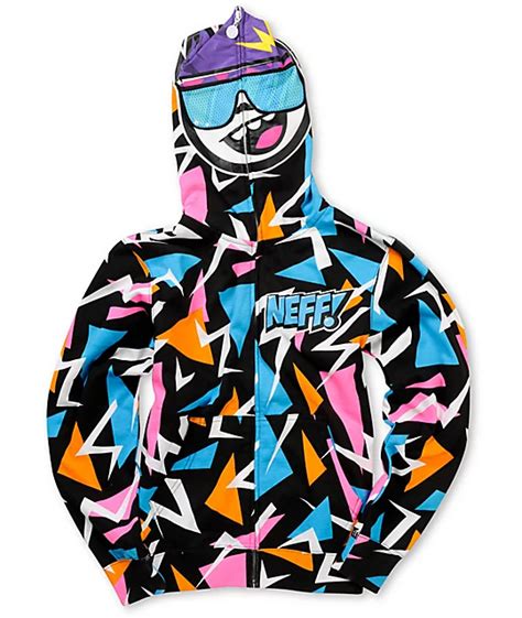 Neff Boys Retro Multicolored Full Zip Face Mask Hoodie Zumiez