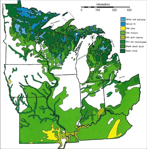 The Forest Regions Of The American Midwest Modified After Merz 1978