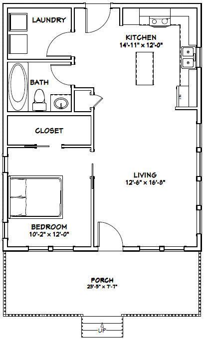 24x30 House 24X30H2D 720 Sq Ft Excellent Floor Plans One