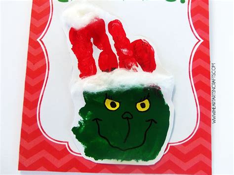 The Grinch Handprint Christmas Card With Printable I Heart Arts N