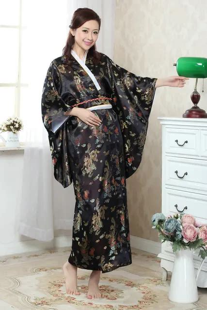Vestido De Kimono Japonés De Color A 3 De Las Mujeres Yukata Vestido