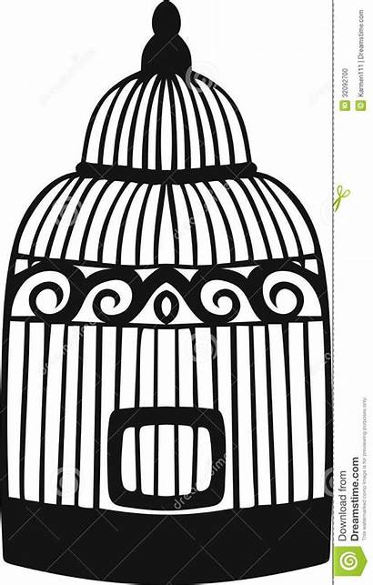 Cage Bird Decorative Drawing Empty Pattern Clipart