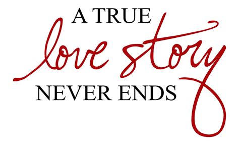 Inspirational romantic lettering isolated on white background. Quotes True Love Never Ends. QuotesGram