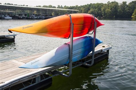 Dock Rack For 2 Kayaks Vertical Galvanized Rustproof Kayak