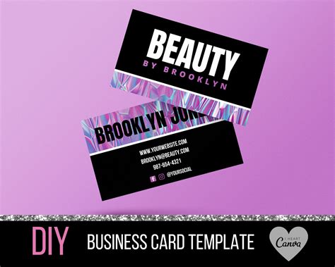 Business Card Template Beauty Business Card Lash Business Etsy