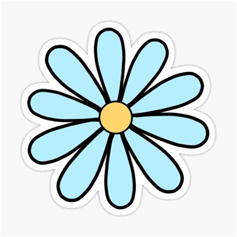 Blue Daisies Sticker For Sale By Passionatelyem Redbubble