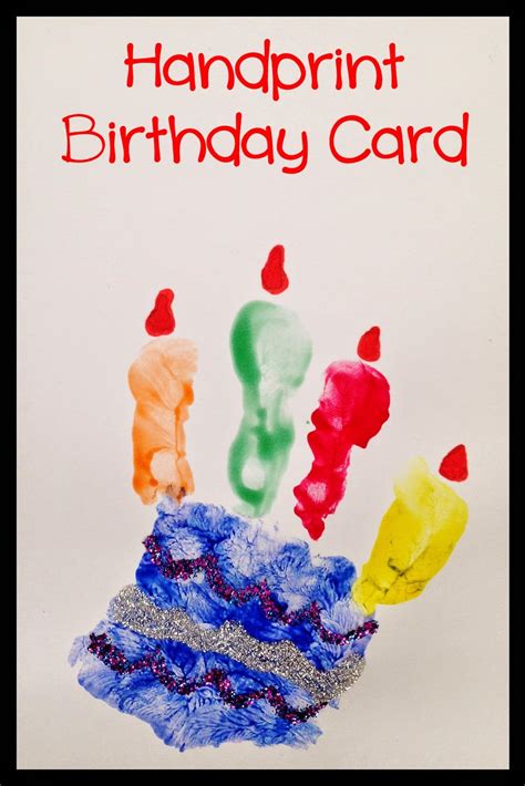 Solis Plus One Handprint Birthday Card Birthday Crafts Happy