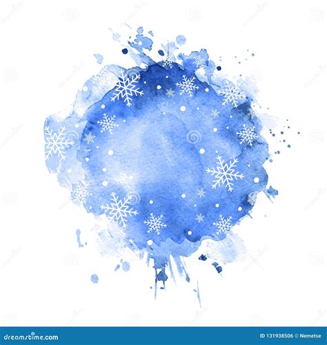 Winter Pattern Watercolor Background Stock Vector Illustration Of