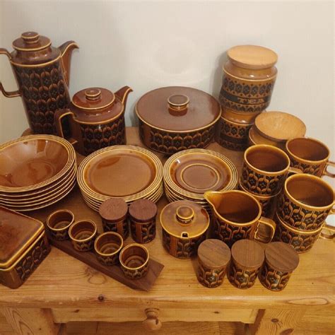 Vintage Hornsea Pottery Heirloom Brown Items Used Collection