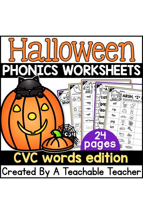 Halloween Cvc Words Activities No Prep Phonics Worksheets A