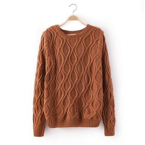 Women Winter Warm Knit Casual Sweater Solid Color Sweater Buy Women