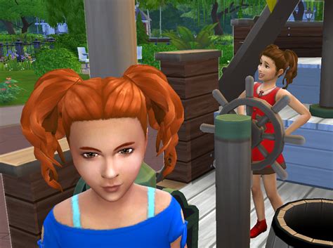 My Sims 4 Blog Kiara24 Curls Pigtails Hair For Girls