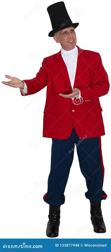 Circus Carnival Ringmaster Performer Isolated Stock Photo Image Of
