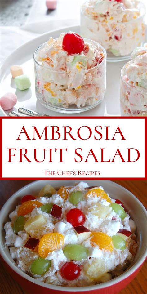 No words to say how wonderful your ideas seem to be for all of us who love healthy food! AMBROSIA FRUIT SALAD in 2020 | Ambrosia fruit salad, Ambrosia salad, Fruit salad with marshmallows
