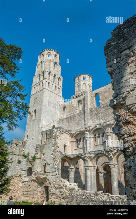 Jumieges Abbey Jumieges Normandy France Stock Photo Alamy