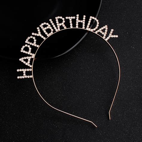 Gorgeous Rhinestone Happy Birthday Tiara Headband Girl Crown Party Hair