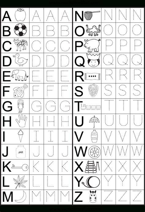 Alphabet Worksheets Pre K