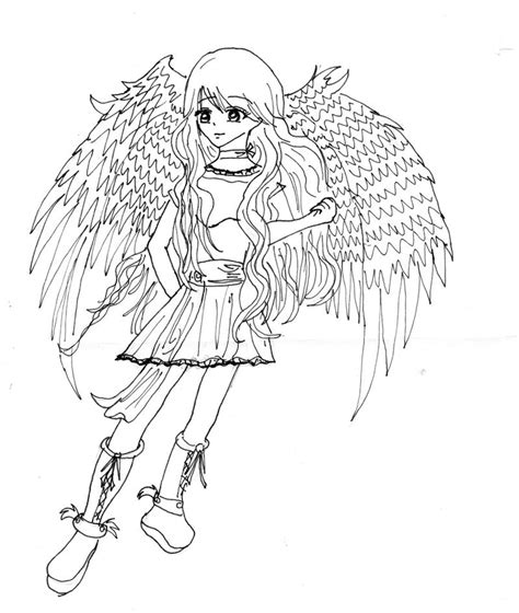 Angel Lineart By Anime Kelsey26 On Deviantart