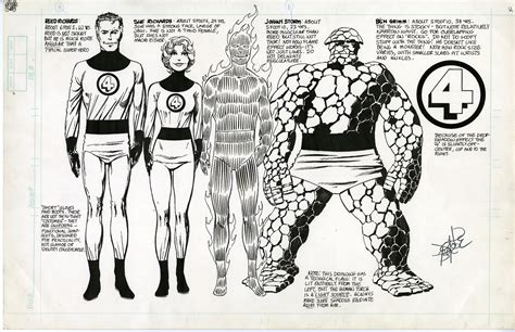 Marvel Comics Of The 1980s Fantastic Four Character Sheet