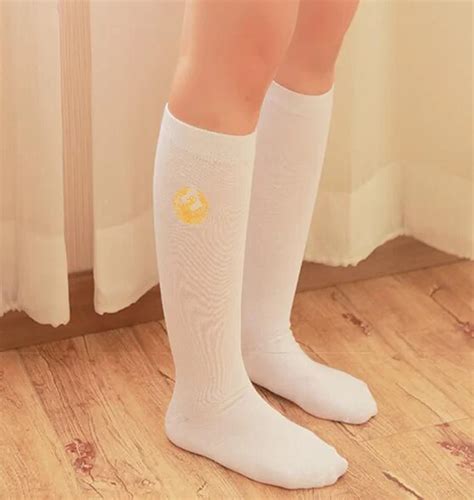 buy anime socks cute girls white black cartoon women black white calf socks