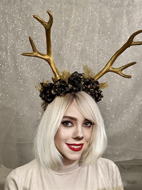 Christmas Deer Headdress Reindeer Headpiece Winter Woodland Etsy