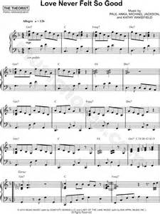 The Theorist Love Never Felt So Good Sheet Music Piano Solo In F