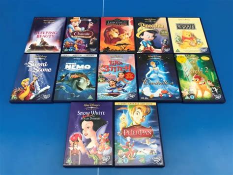 DISNEY LOT DVD Bambi Cinderella Lion King II Sleeping Beauty Nemo English PicClick UK