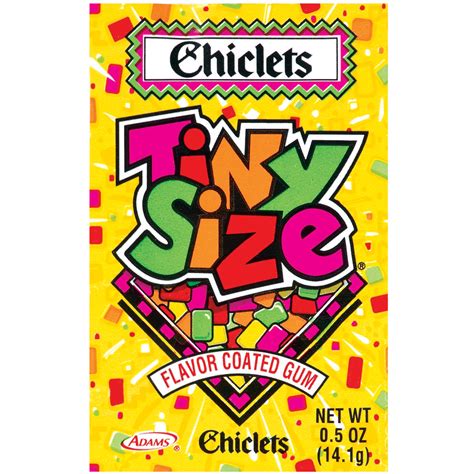 Chiclets Tiny Size Flavor Coated Gum 05 Oz Packet Food And Grocery