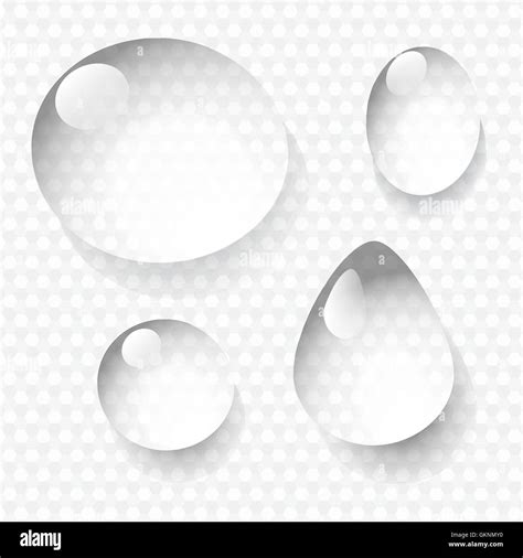 Transparent Water Drops Stock Vector Image And Art Alamy