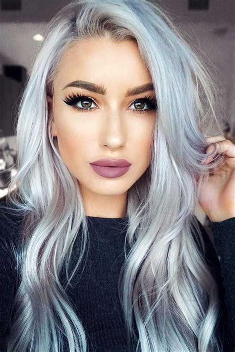 28 Stunning Silver Hair Looks To Rock Long Silver Hair Silver Hair Color Grey Hair Wig