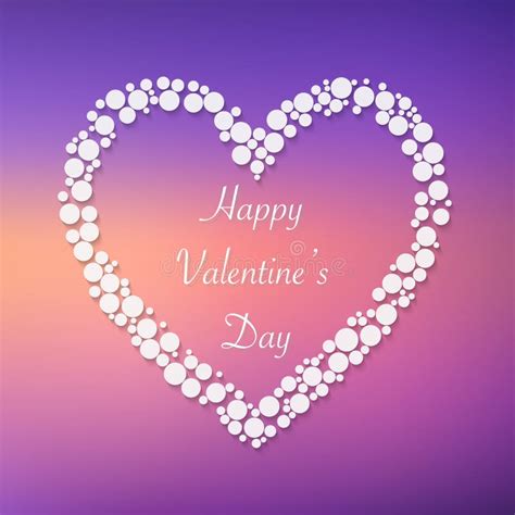 Happy Valentine S Day Vector Background With Heart Stock Vector