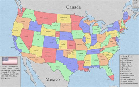 Alternate United States With 70 States Rimaginarymaps