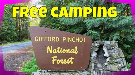 Free Dispersed Camping Gifford Pinchot National Forest Along Nf Rd