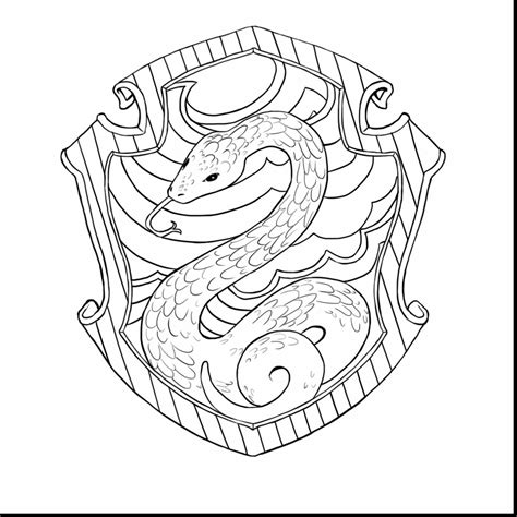 Hogwarts Crest Coloring Page Sketch Coloring Page