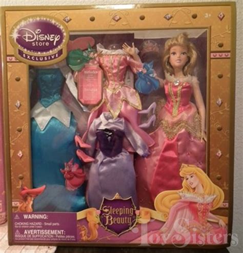 disney store sleeping beauty princess aurora wardrobe doll toy sisters