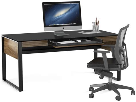Bdi Corridor Natural Walnut 68w X 32d Rectangular Executive Desk