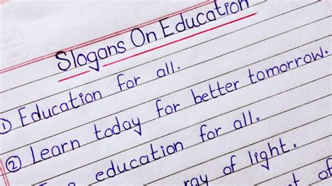 Slogans On Education Slogans On Education In English Youtube