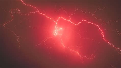 Lightning Storm Red Sky 5k Hd Nature 4k Wallpapers Images